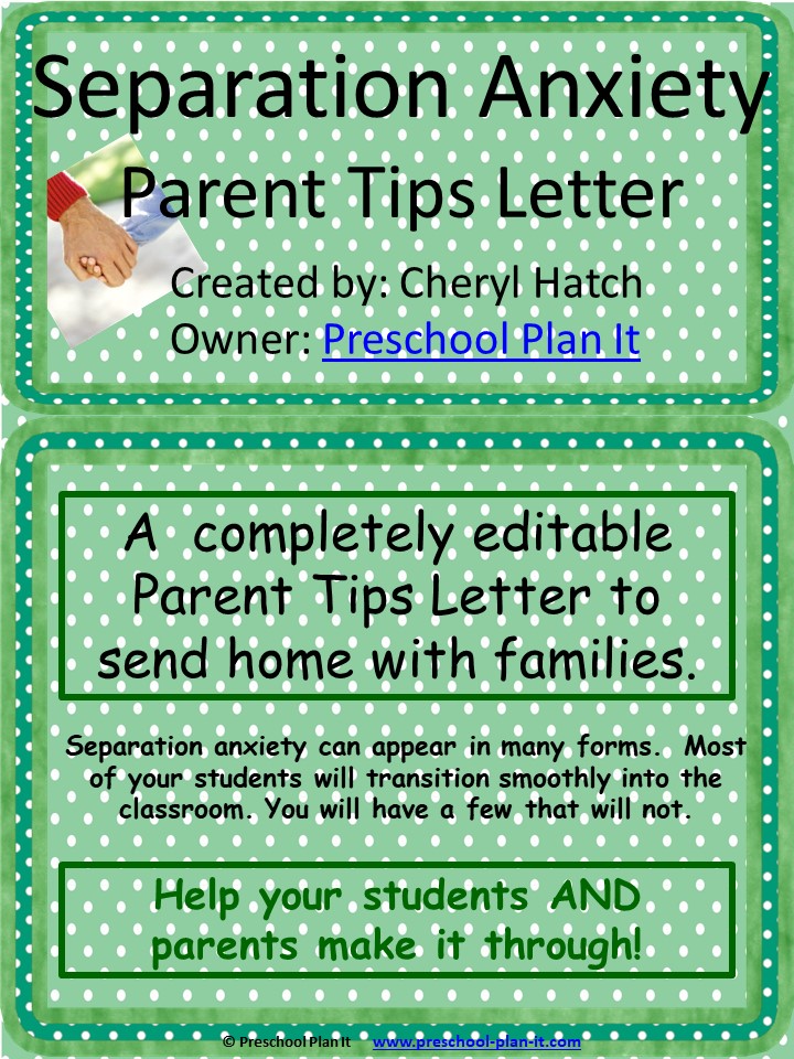 Separation Anxiety Parent Tips Resource
