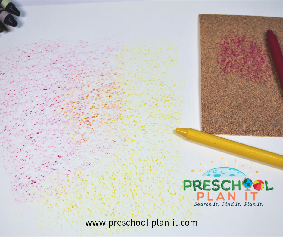 Sandpaper Rubbing Activity for Preschool Beach Theme