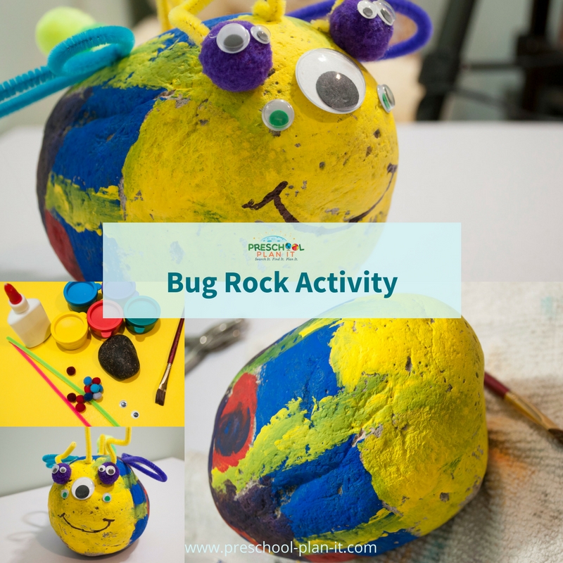 Bug Rock activity for your Bugs and Insects preschool theme