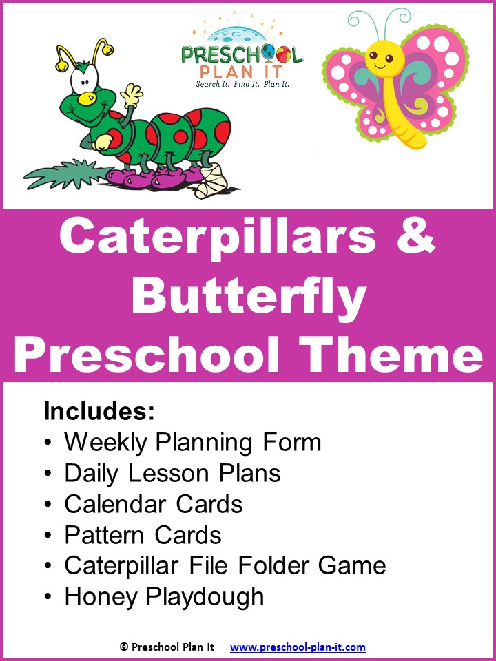 A 29 page Caterpillars and Butterflies Preschool Theme resource packet to help save you planning time!