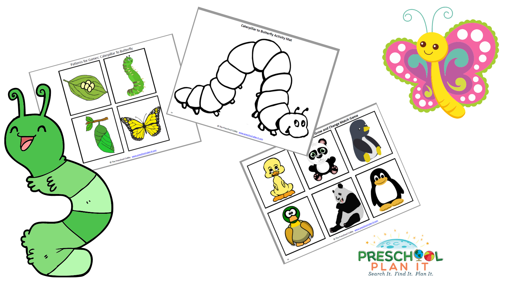 A 29 page Caterpillars and Butterflies Preschool Theme resource packet to help save you planning time!