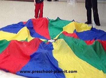 Parachute Play in Preschool