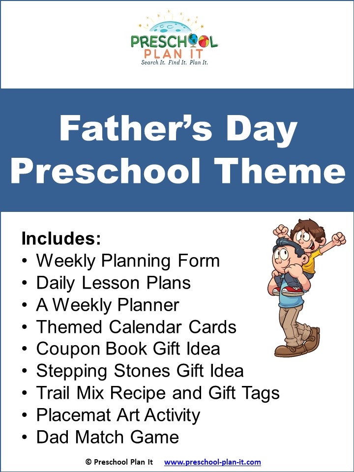 A 42 page Father's Day Preschool Theme resource packet to help save you planning time!
