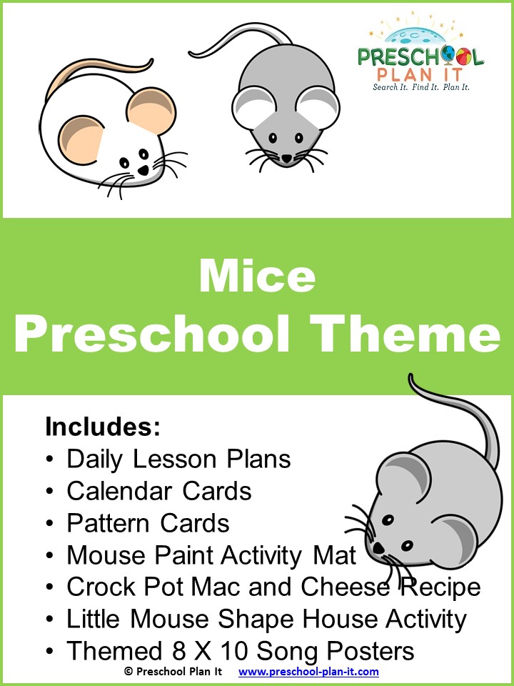 A 31 page Mice Preschool Theme resource packet to help save you planning time!