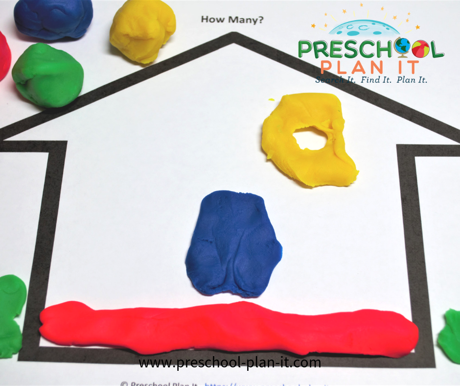 Playdough Activity about Home for a Mother's Day Preschool Theme