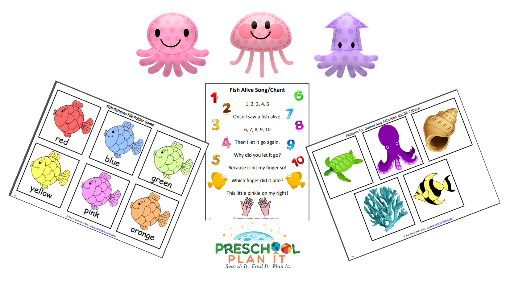 Ocean images for Ocean Preschool Themed Resource