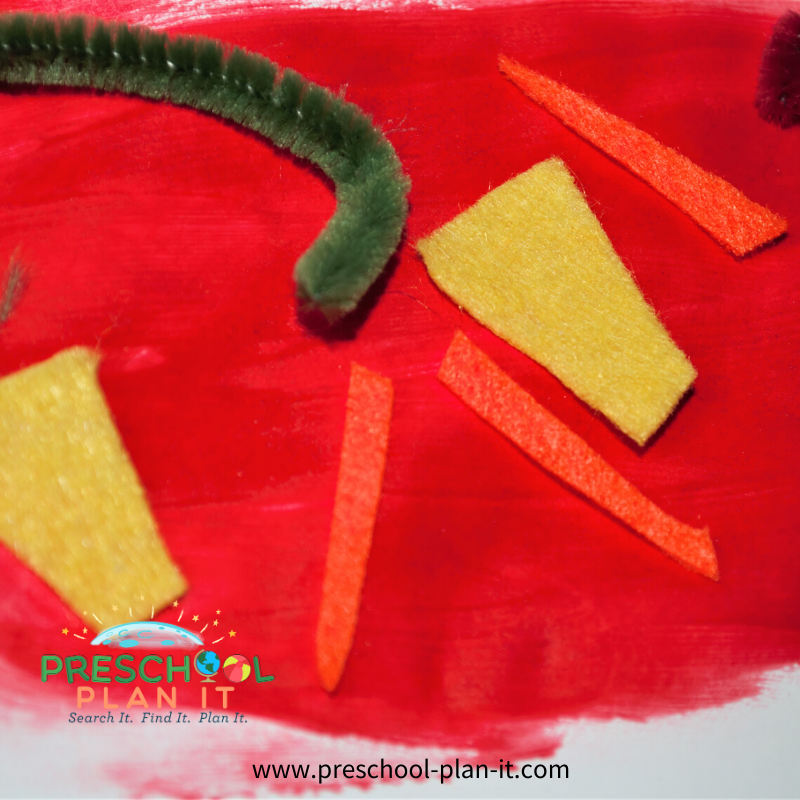 Preschool Pizza Theme Art Activity