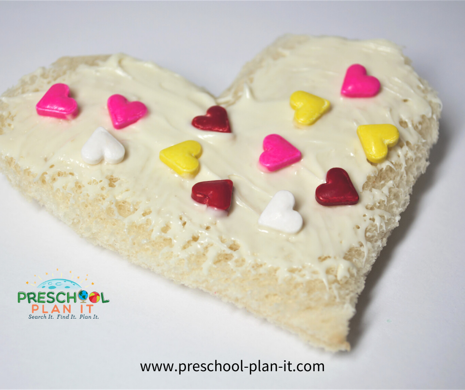 Idée de collation sur le thème de la Saint-Valentin préscolaire