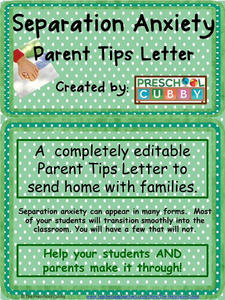 Separation Anxiety Parent Tips Resource