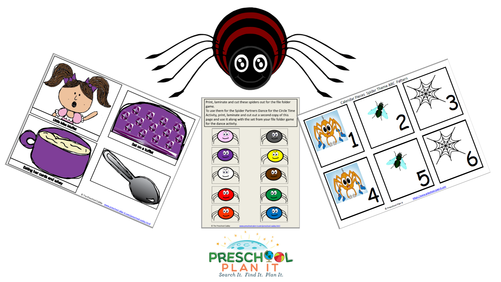 A 47 page Preschool Spider Theme--this is a week-long theme packet to help save you planning time!