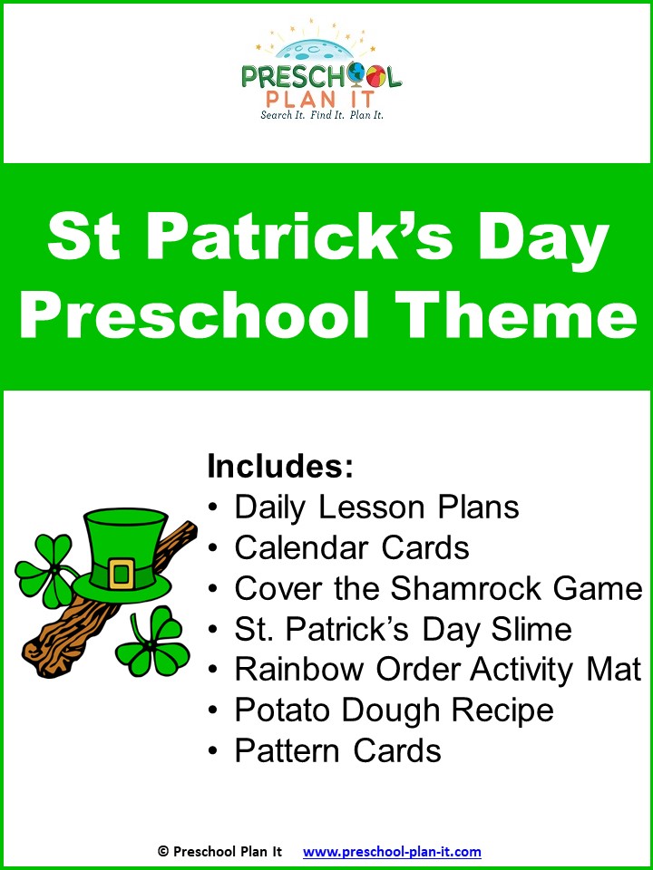 St. Patrick's Preschool Theme Packet Resource