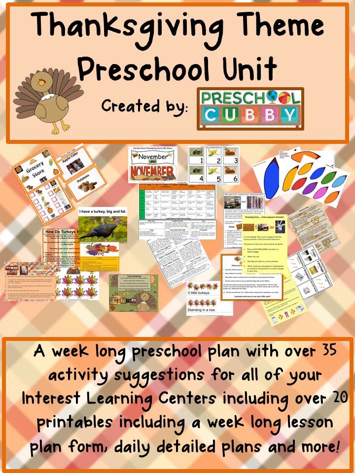 Thanksgiving Theme Resource for Preschool