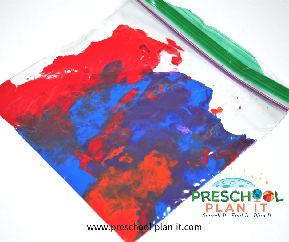 4th of July Theme for Preschool Paing Bag Activity