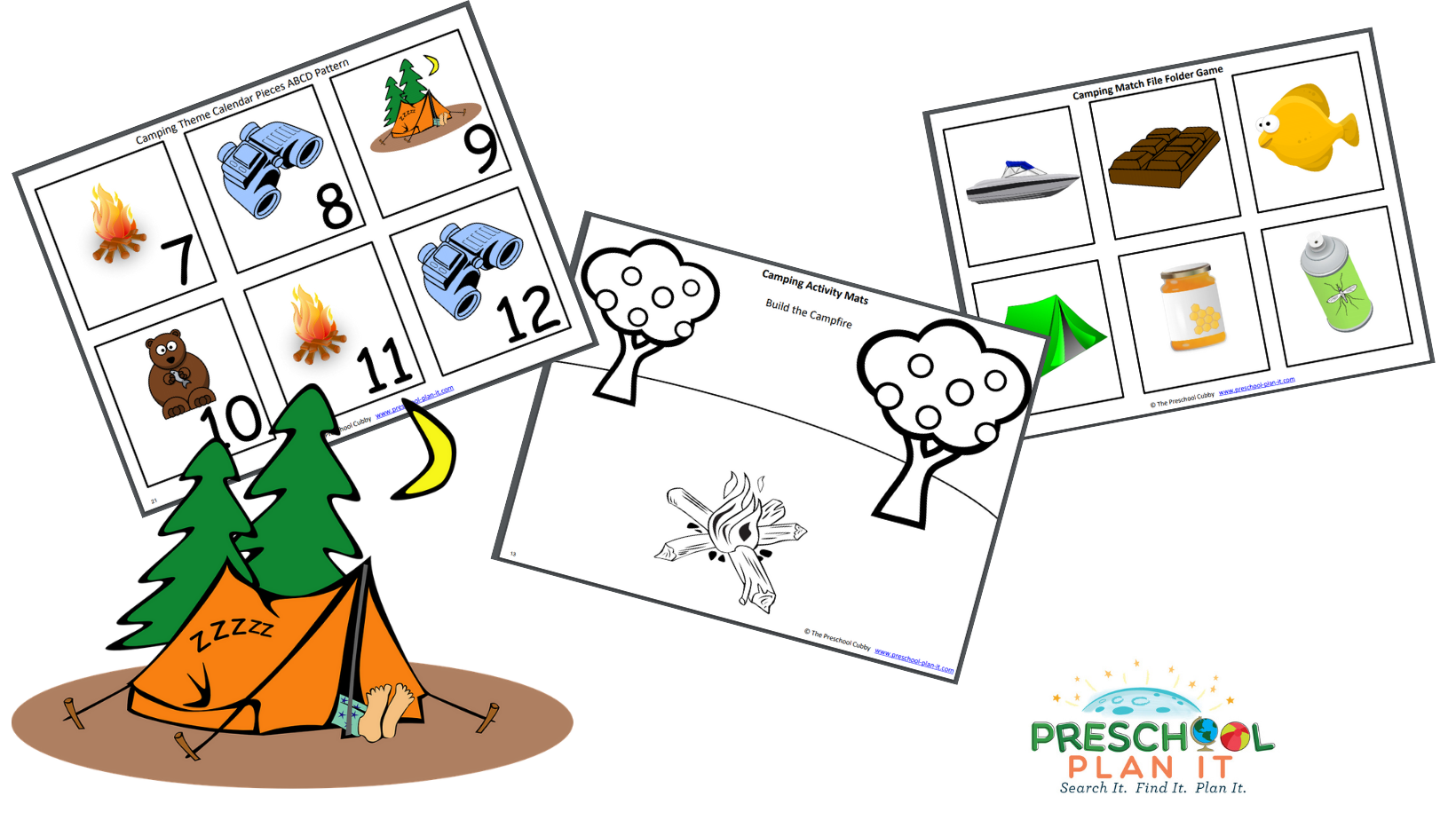 A 25 page Camping Preschool Theme resource packet to help save you planning time!