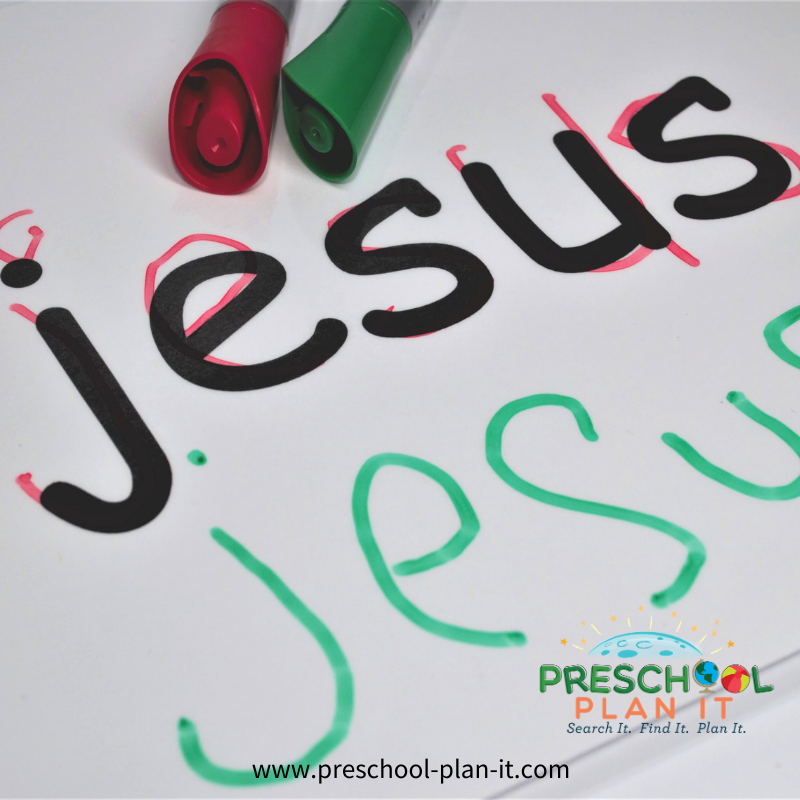 Christian Christmas Theme for Preschool Writing Activity