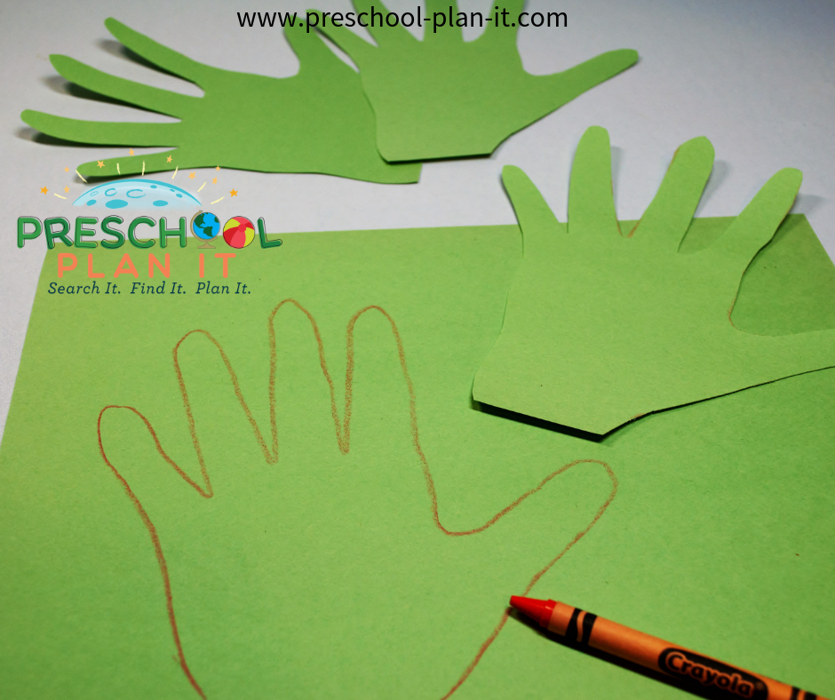 Hand Print Wreaths for a Christian Easter Activities Preschool Theme