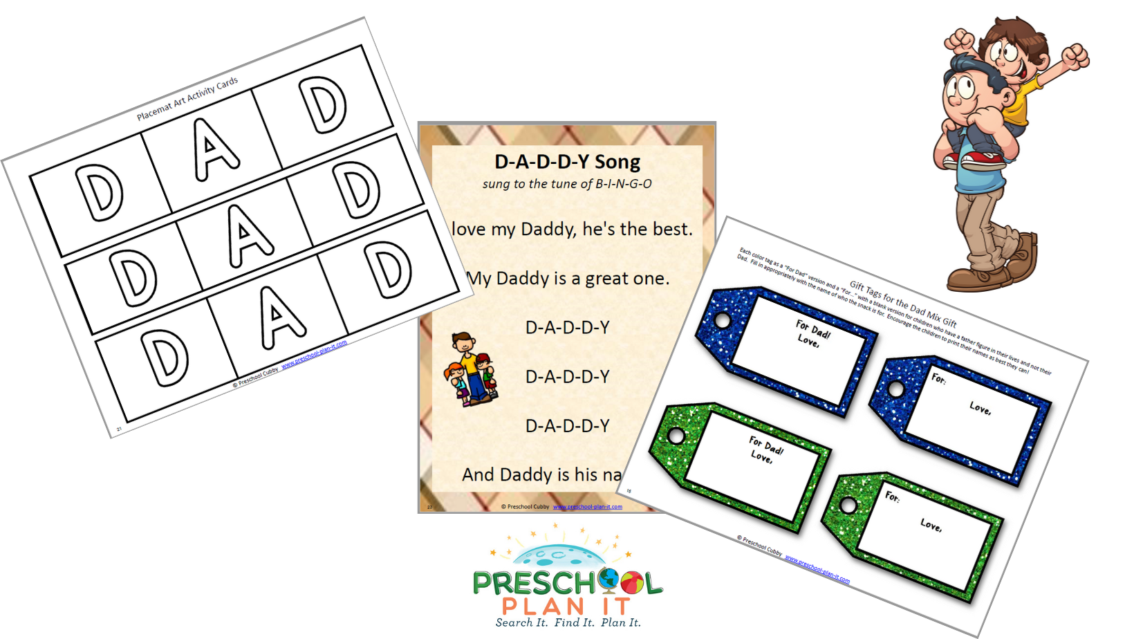 A 42 page Father's Day Preschool Theme resource packet to help save you planning time!