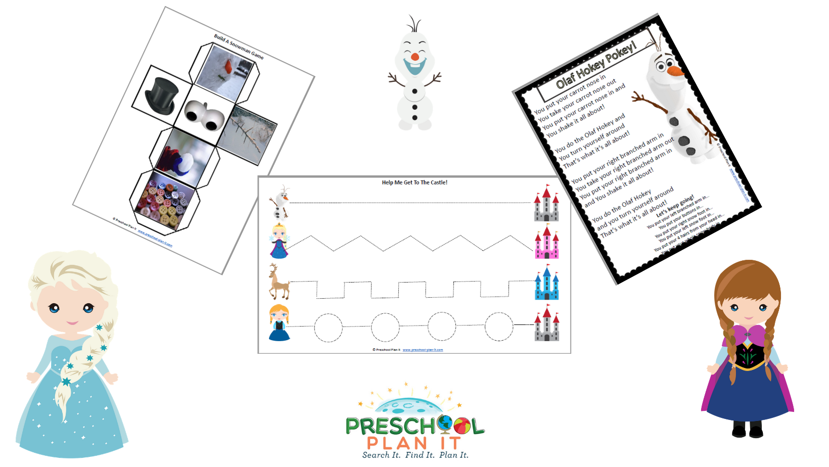 A 60 page Frozen-Inspired Preschool Theme resource packet to help save you planning time!