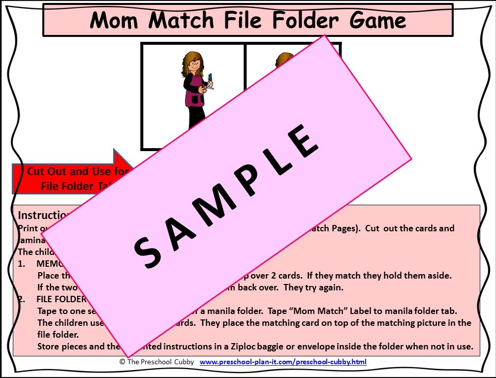 Mother's Day Preschool Theme Game