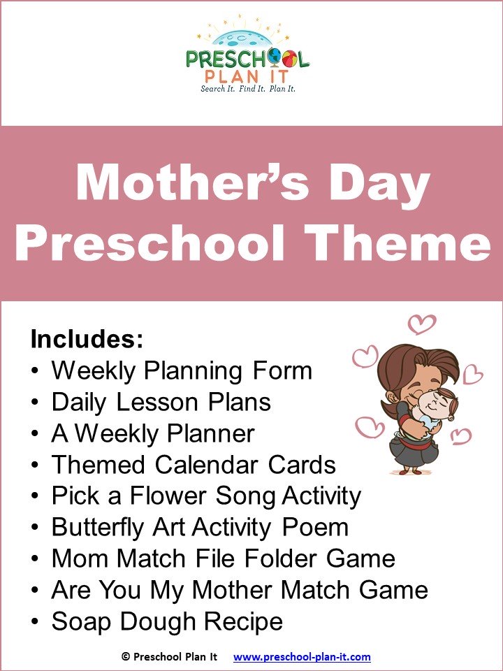 A 40 page Mother's Day Preschool Theme resource packet to help save you planning time!