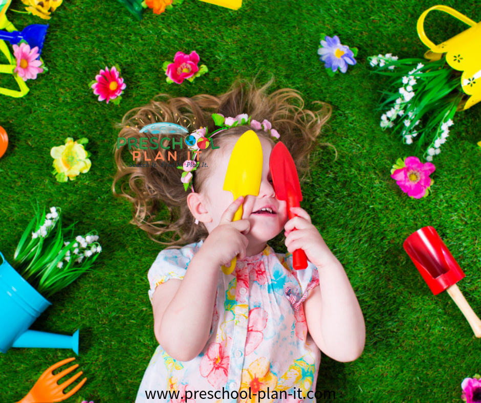 Gardeners in Dramatic Play for a Planting Seeds Preschool Theme