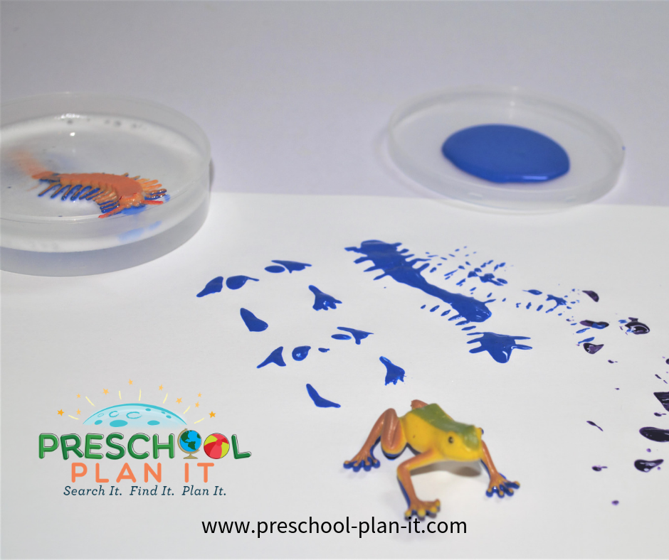 Pond Life Preschool Theme Bug Painting Activity