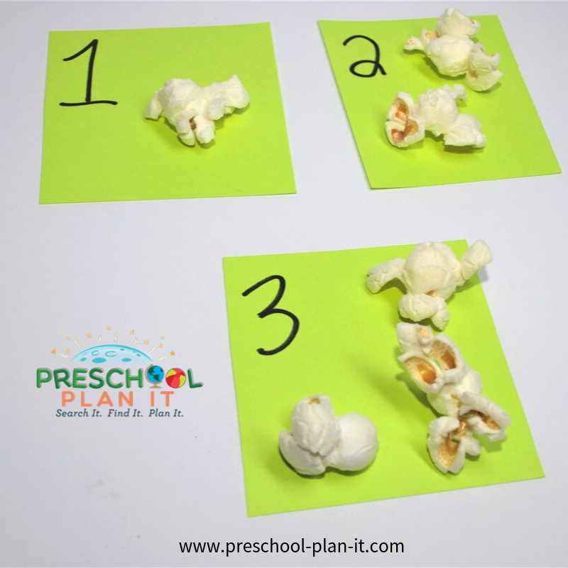 Popcorn Preschool Theme Number Recognition