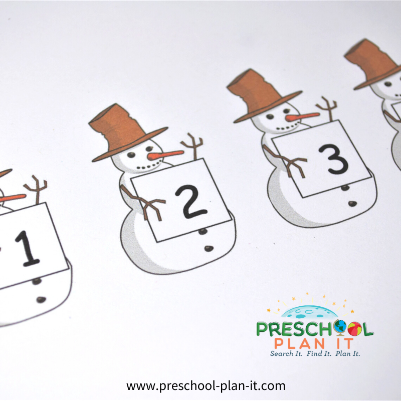 Preschool Snow Theme Matching Activity