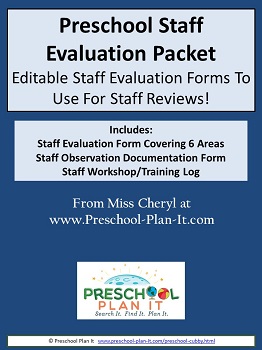 Preschool Staff Evaluation Forms