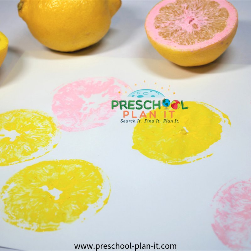 Lemonade Art for Preschool Summer Theme