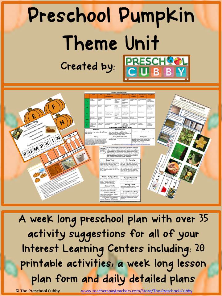 Preschool Pumpkin Activities Theme