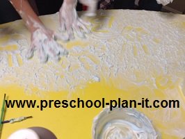 Shaving Cream in Preschool