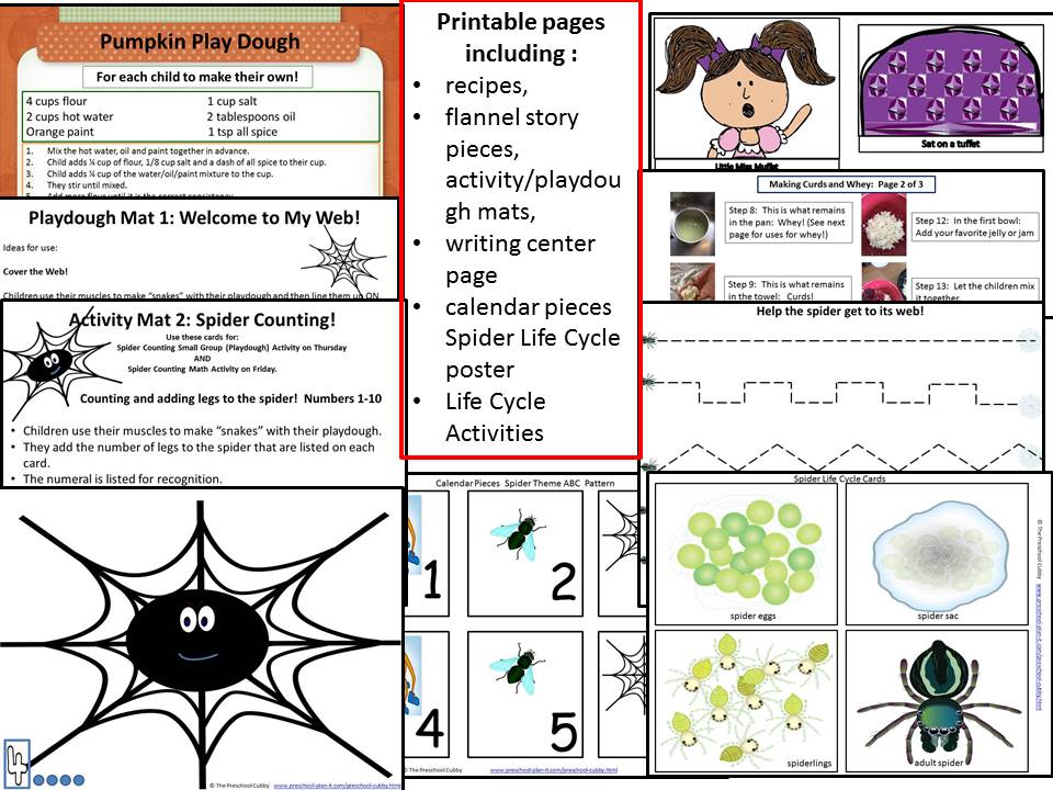 Preschool Spider Theme Resource