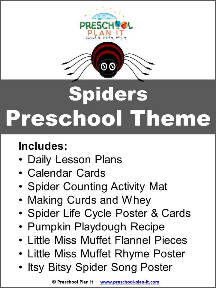 A 47 page Preschool Spider Theme--this is a week-long theme packet to help save you planning time!