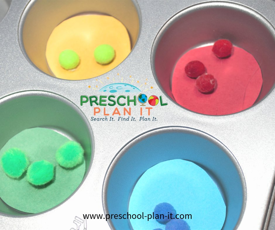 Color Sorting Activity for a Sports Theme for Preschool