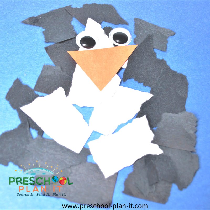 Winter Animals Preschool Theme Penguin Collage